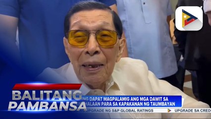 Sec. Enrile, sinabing dapat magpalamig ang mga dawit sa tensyon sa pamahalaan para sa kapakanan ng taumbayan