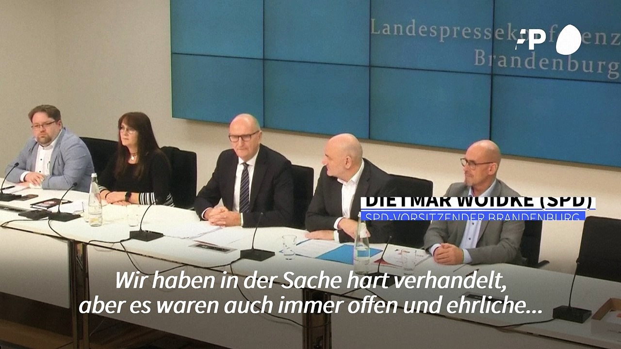 Brandenburg: SPD und BSW verteidigen Koalitionsvertrag