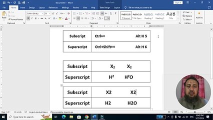 How To Use Subscript and Superscript in Microsoft Word 2019