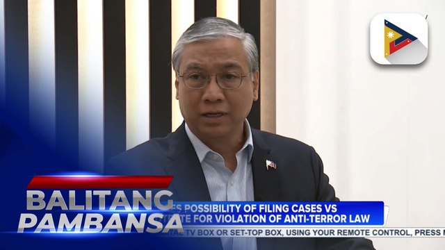 DOJ sees possibility of filing charges against VP Sara Duterte for violation of anti-terror law