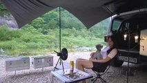 Solo Camping in Beautiful River Side [Relaxing Sounds , Cosy Feeling]