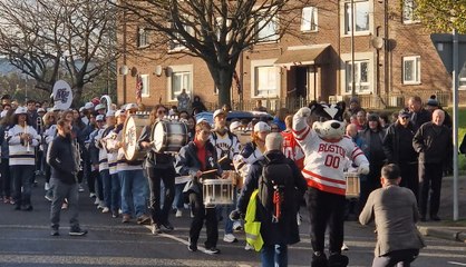Boston Merrimack College Band and visits Carrickfergus