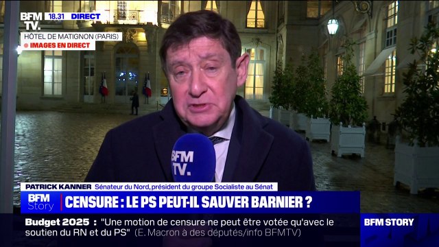Patrick Kanner (PS): Si monsieur Barnier sort le fameux 49.3, le seul moyen dont dispose l'opposition, c'est effectivement la motion de censure