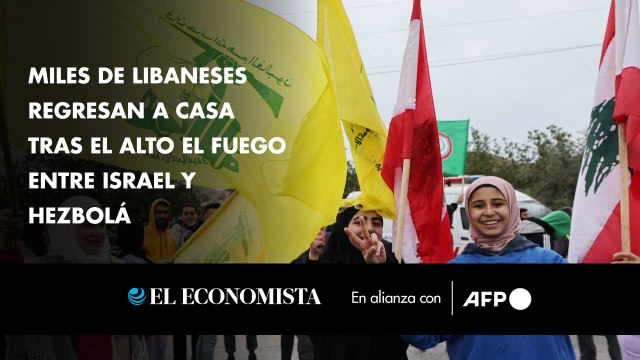 Miles de libaneses regresan a casa tras el alto el fuego entre Israel y Hezbolá