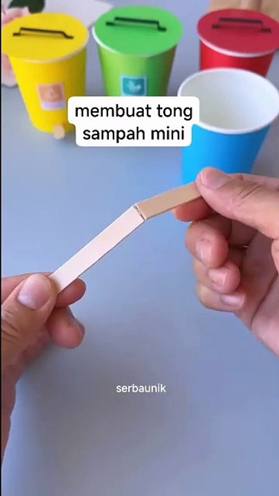membuat tong sampah mini