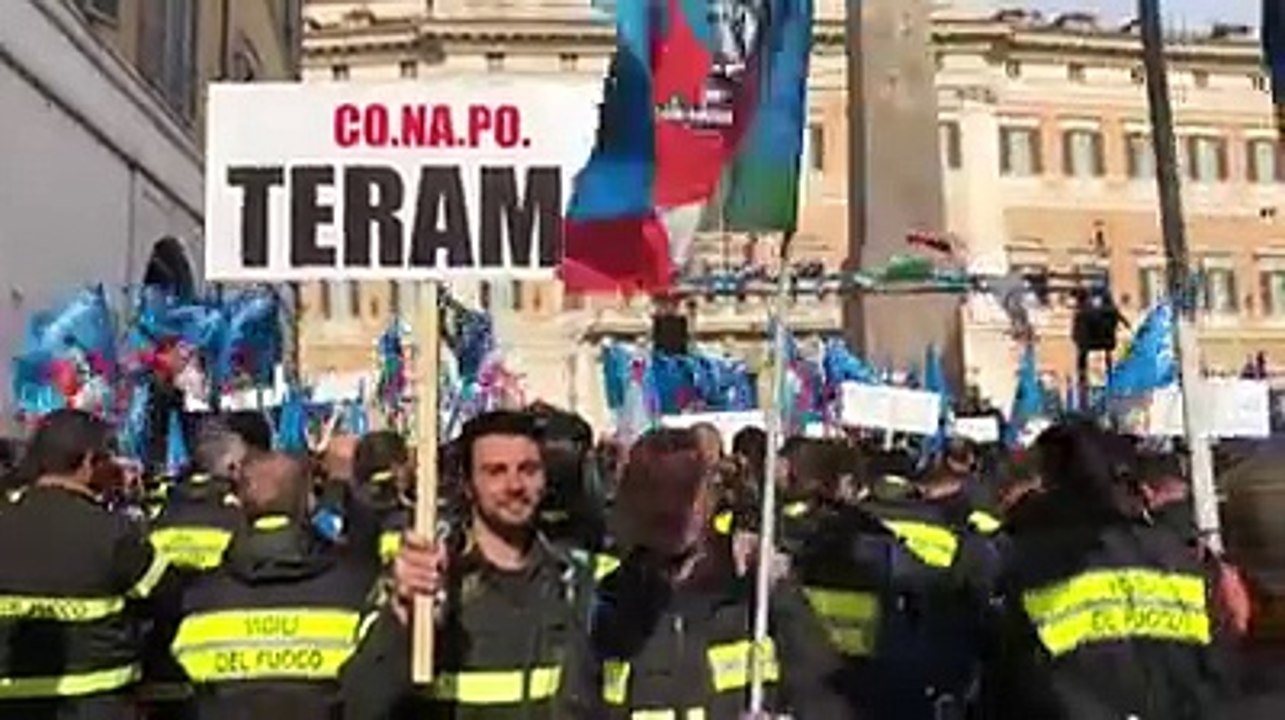Vigili del fuoco, grande mobilitazione a Roma