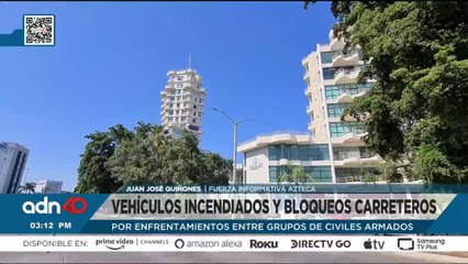 Vehículos incendiados y bloqueos carreteros al sur de Sinaloa, por enfrentamientos entre civiles