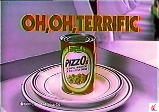 1960s Franco American canned PizzOs TV commercial (discontinued food)
