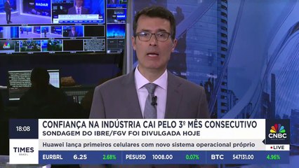 Índice de confiança na indústria cai pelo terceiro mês consecutivo