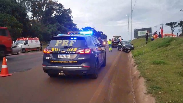Homem fica ferido em acidente na BR-277 em Cascavel