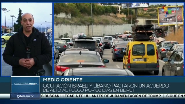 Tras acordar un alto al fuego por 60 días, libaneses regresan a sus casas