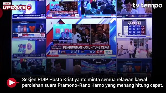 Perintah Sekjen PDIP Hasto Usai Pramono-Rano Karno Menang di Hitung Cepat