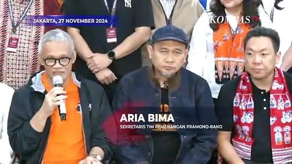 [FULL] Tim Pemenangan Klaim Pramono-Rano Karno Menang Satu Putaran di Pilgub Jakarta