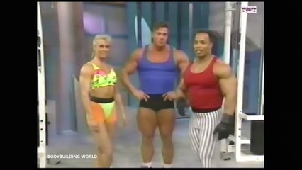 90's Pro German Bodybuilders Anja & Achim Meet Shawn Ray & JJ Marsh