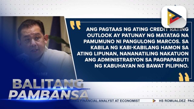 Speaker Romualdez, ikinalugod ang pagtaas ng credit rating ng Pilipinas