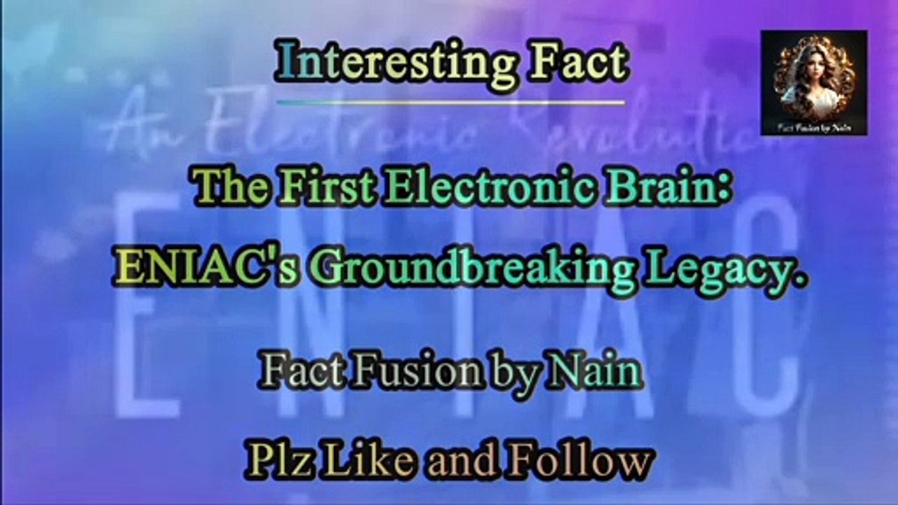 The Birth of Computing: ENIAC, the World's First Computer.