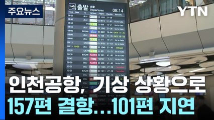 하늘길도 차질...항공편 190편 무더기 결항 / YTN