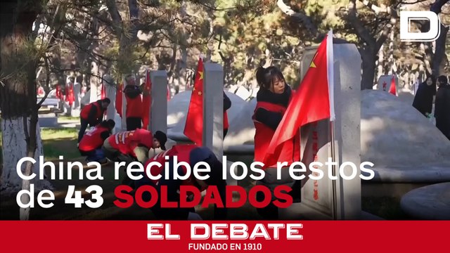 China recibe los restos de 43 soldados chinos muertos en la Guerra de Corea
