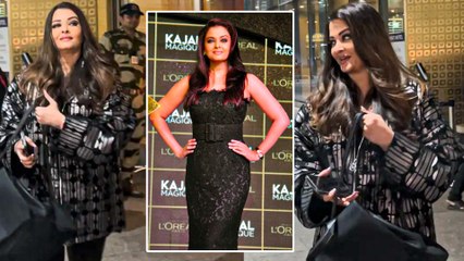 Aishwarya Rai Is All Happy & Elated: Clicked At The Mumbai Airport In Her Magical-Metallic Avatar