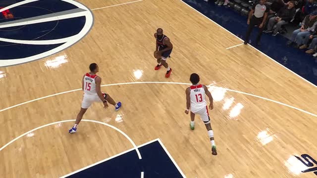 Vintage Harden shoots a three-spree against woeful Wizards