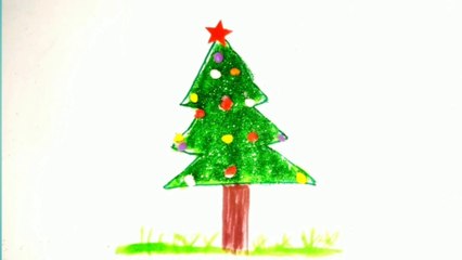 Glitter Christmas tree making