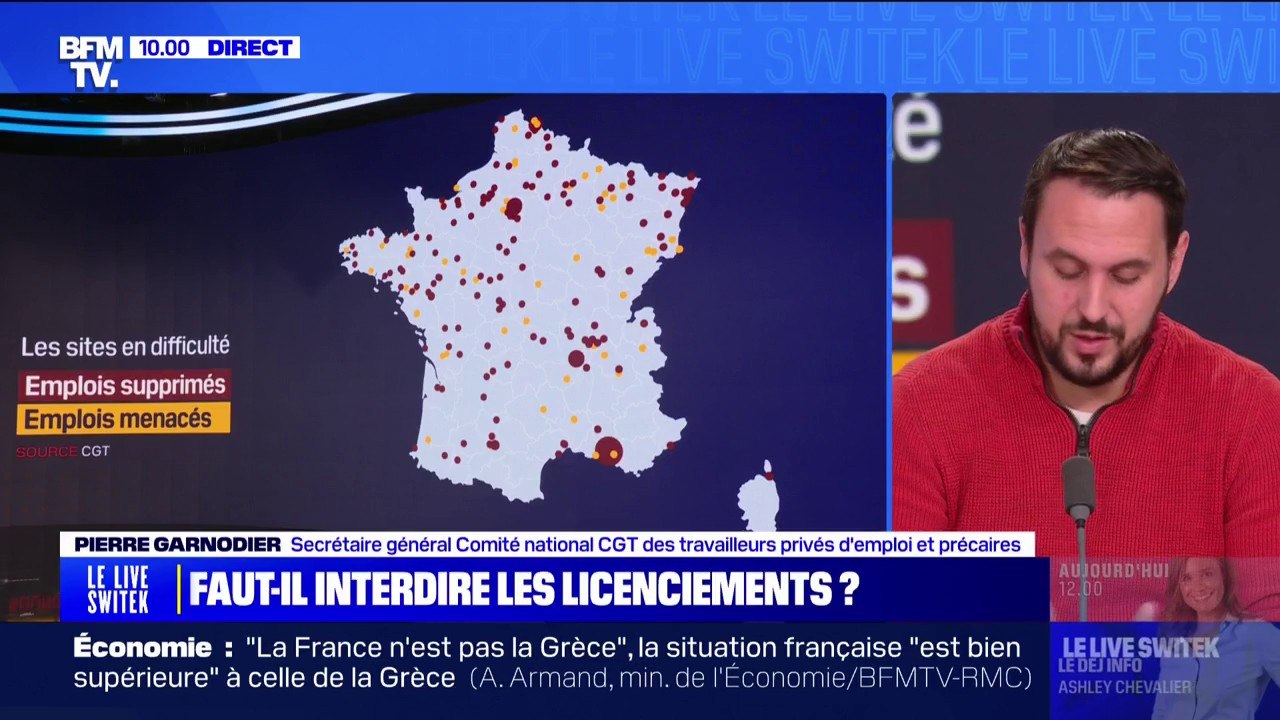 Licenciements: pour Pierre Garnodier (CGT), "il y a des entreprises qui organisent leur propre concurrence en installant des entreprises ailleurs"