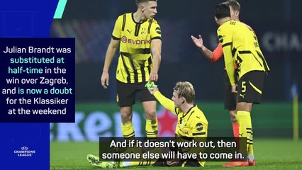 Sahin confident Brandt will be fit for Klassiker