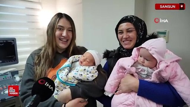 Samsun'da bir anne ile kızı yakın zaman aralığında doğum yaptı
