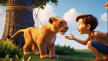 Simba and Ayan story for kids | AYANand the Lion Cub's Brave Adventure..