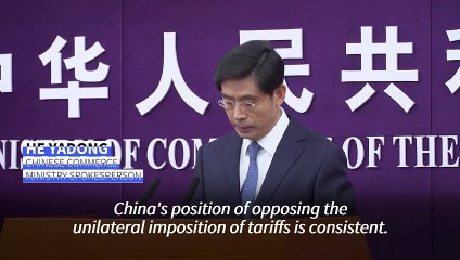 China says Trump's tariffs 'will not solve' US problems