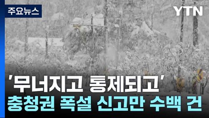 '무너지고 통제되고'...충청권 폭설 신고만 수백 건 / YTN
