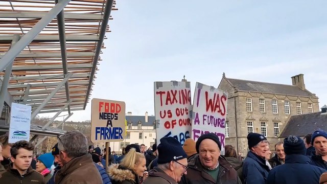 Scotsman Politics: Hundreds of farmers protest at the Scottish Parliament over recent tax rises
