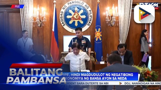 'Political noises', hindi magdudulot ng negatibong epekto sa ekonomiya ng bansa ayon sa NEDA