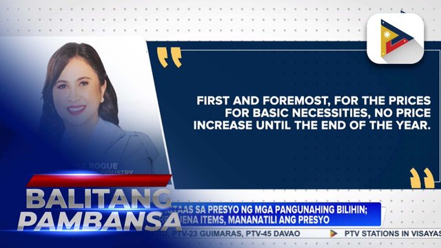 Presyo ng mga pangunahing bilihin, hindi tataas hanggang katapusan ng 2024 ayon sa DTI