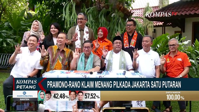 Kala Pramono Anung-Rano Karno Klaim Kemenangan 1 Putaran Pilkada Jakarta | SERIAL PILKADA