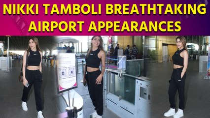 Nikki Tamboli Spotted At Mumbai Airport Departure in Stunning Look