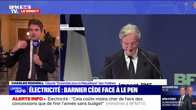 Renoncement à la hausse des taxes sur l'électricité: Charles Rodwell (Ensemble) annonce une baisse des dépenses pour contrebalancer cette baisse de 3 milliards d'euros de recettes