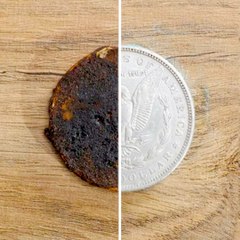 Lost coin goes through an expert cleaning process 💸