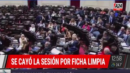 Diputados: por falta de quórum, se cayó la sesión por "ficha limpia" para bloquear una candidatura de Cristina en 2025