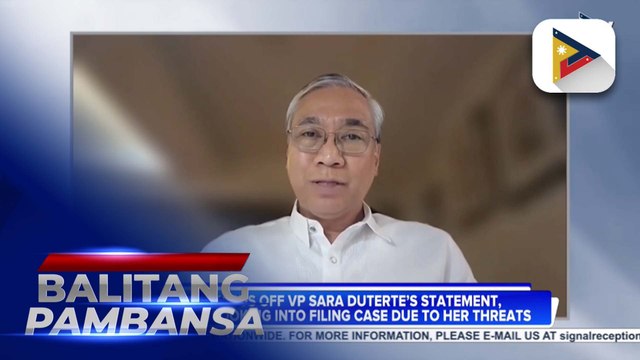 DOJ wards off VP Sara Duterte’s statement, says it’s looking into filing case due to her threats