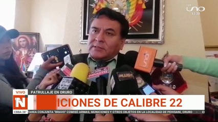 incautan cartuchos y armas de guerra y fogueo en oruro