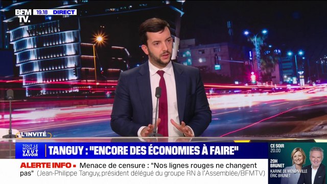 Budget: Toutes les cases doivent être cochées pour que le RN ne vote pas la censure, déclare Jean-Philippe Tanguy (RN)