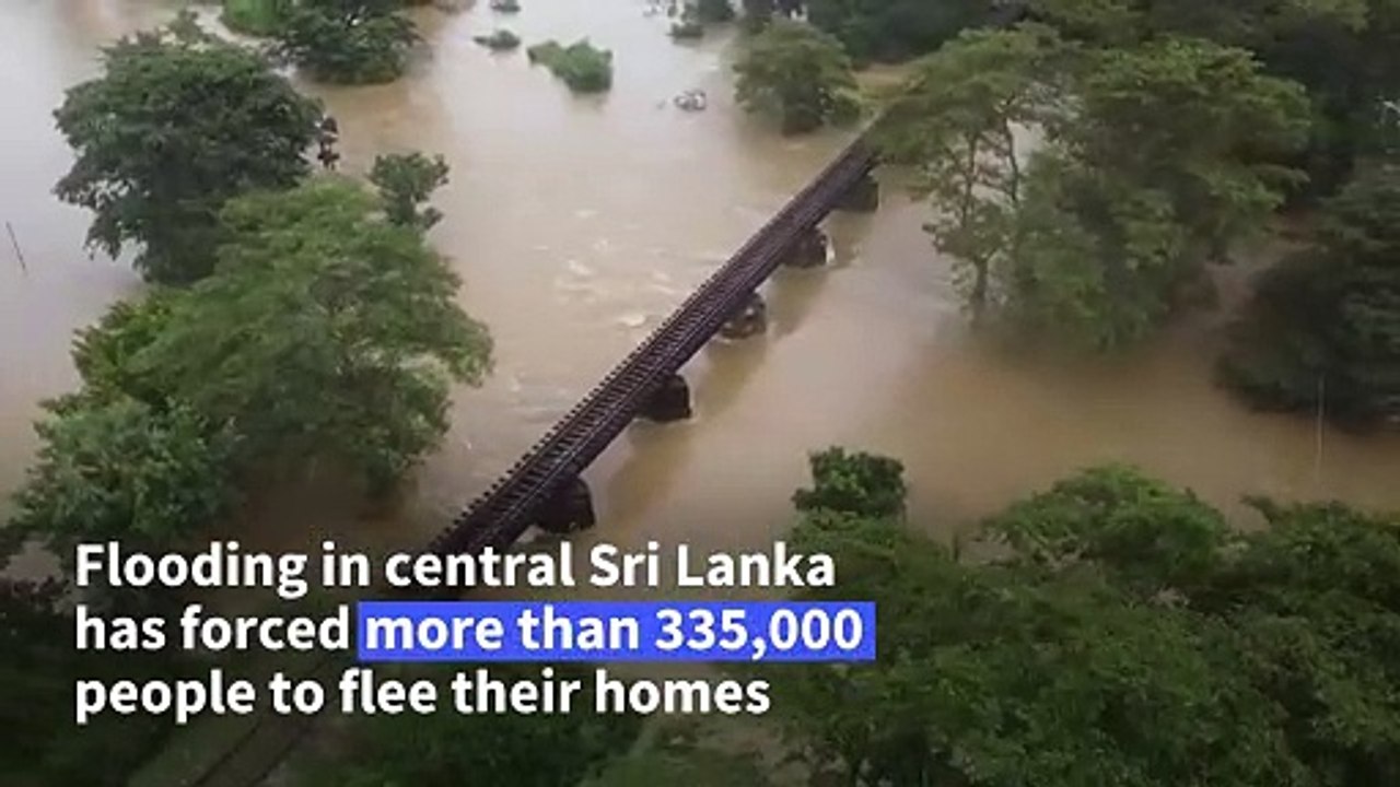 Flooded streets in Sri Lanka as powerful storm heads to India