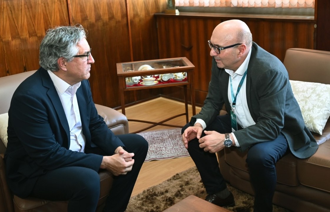 Dário Saadi (Republicanos), prefeito reeleito de Campinas, fala durante o encerramento do 1o Encontro Municipalista de Prefeitos e Prefeitas Eleitos no Estado de São Paulo