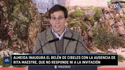 Almeida inaugura el belén de Cibeles con la ausencia de Rita Maestre, que no responde ni a la invitación