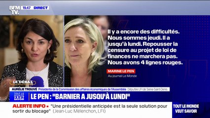 Budget 2025: pour Aurélie Trouvé, députée LFI de Seine-Saint-Denis, "on assiste à une fin de règne du gouvernement Barnier/Macron"