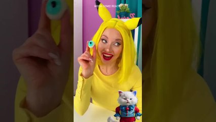 Gummy Eyes Challenge 😹 Party Idea 🎉 #shortsfeed #reverse