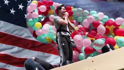 I Flew Using Only Balloons AND Leaf Blowers
