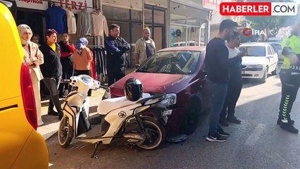 14 Yaşındaki Motosiklet Sürücüsü Trafik Kazası Yaptı
