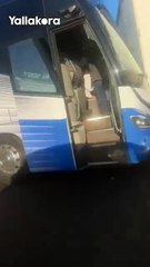 حافلة ريال مدريد تتعرض لحادث على الطريق السريع